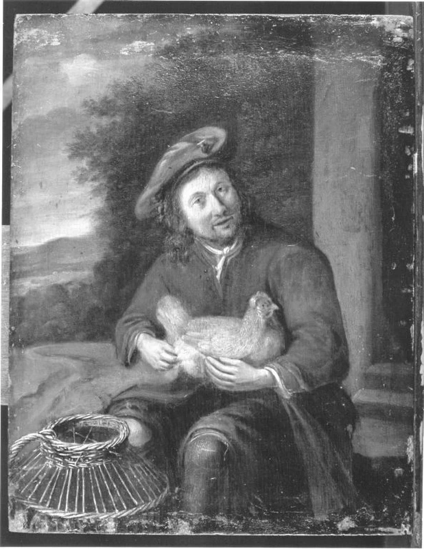 Contadino con gallina - Bavarian State Painting Collections, Monaco